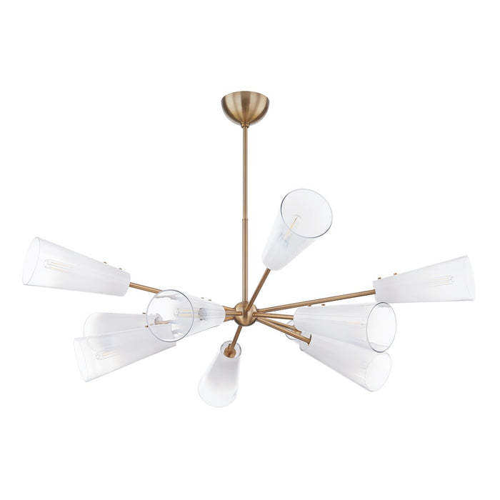 Troy Lighting F1660-PBR Ten Light Chandelier, Patina Brass