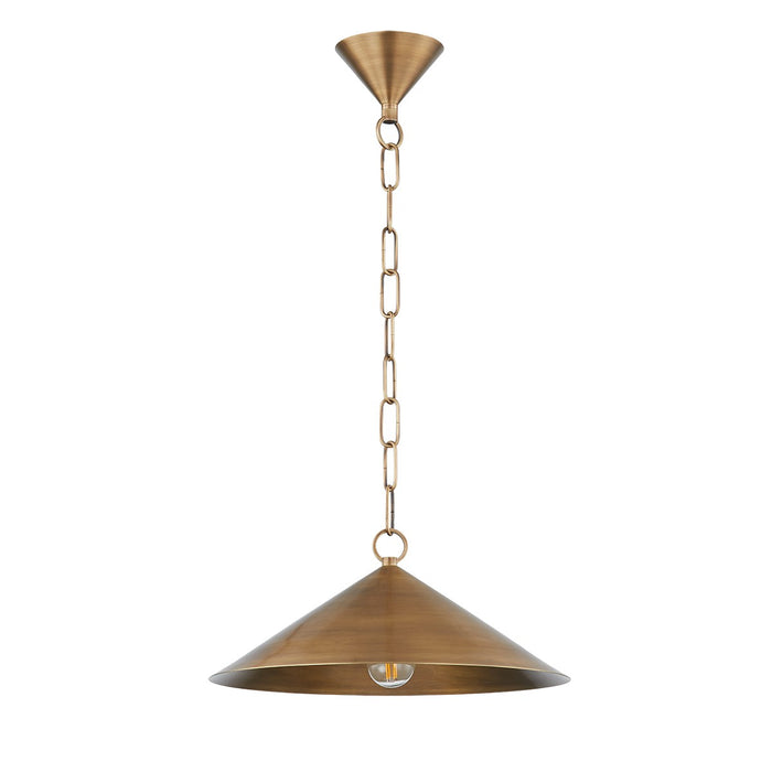Troy Lighting F1915-PBR One Light Pendant, Patina Brass