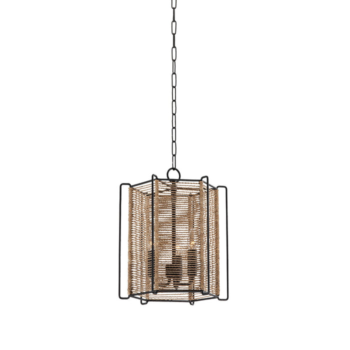 Troy Lighting F9813-TBK Three Light Lantern, Textured Black