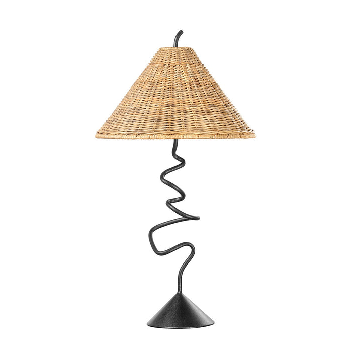 Troy Lighting PTL1026-FOR One Light Table Lamp, Forged Iron
