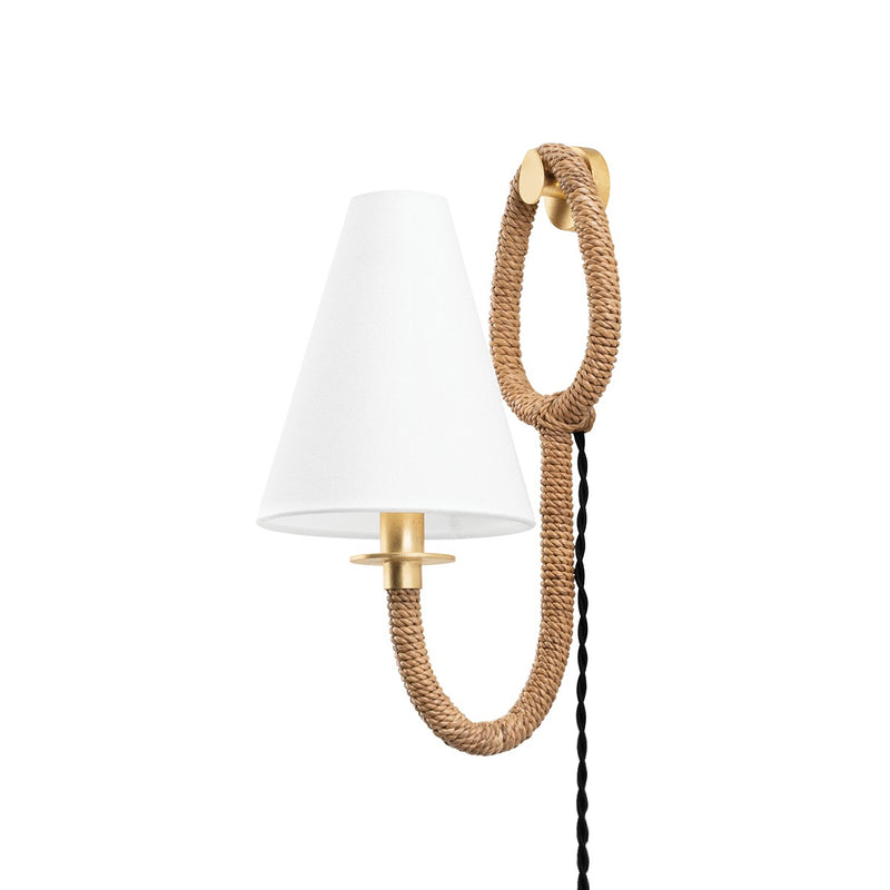 Troy Lighting PTL1215-VGL One Light Wall Sconce, Vintage Gold Leaf