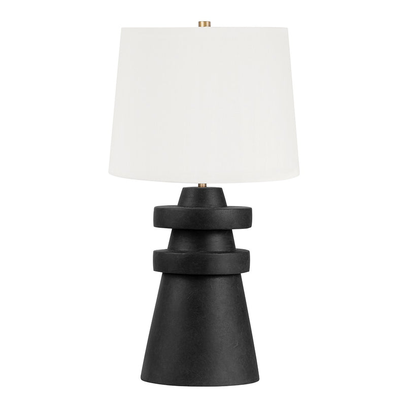 Troy Lighting PTL1225-PBR/CCH One Light Table Lamp, Patina Brass