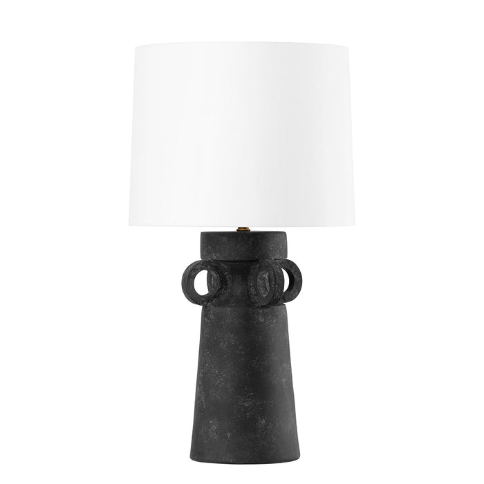 Troy Lighting PTL3129-PBR/CAK One Light Table Lamp, Patina Brass And Ceramic Artifact Black