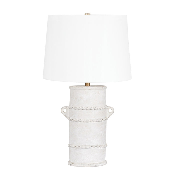 Troy Lighting PTL9328-PBR/CWT One Light Table Lamp, Patina Brass