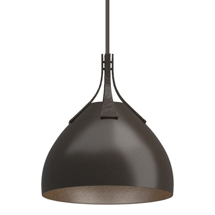 Hubbardton Forge 134502-SKT-MULT-14-14 One Light Pendant, Oil Rubbed Bronze