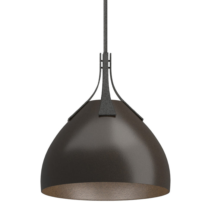 Hubbardton Forge 134502-SKT-MULT-20-14 One Light Pendant, Natural Iron