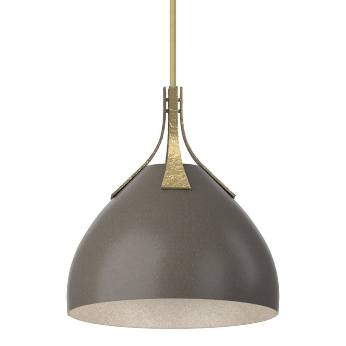 Hubbardton Forge 134502-SKT-MULT-86-07 One Light Pendant, Modern Brass