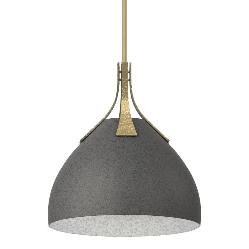 Hubbardton Forge 134502-SKT-MULT-86-20 One Light Pendant, Modern Brass