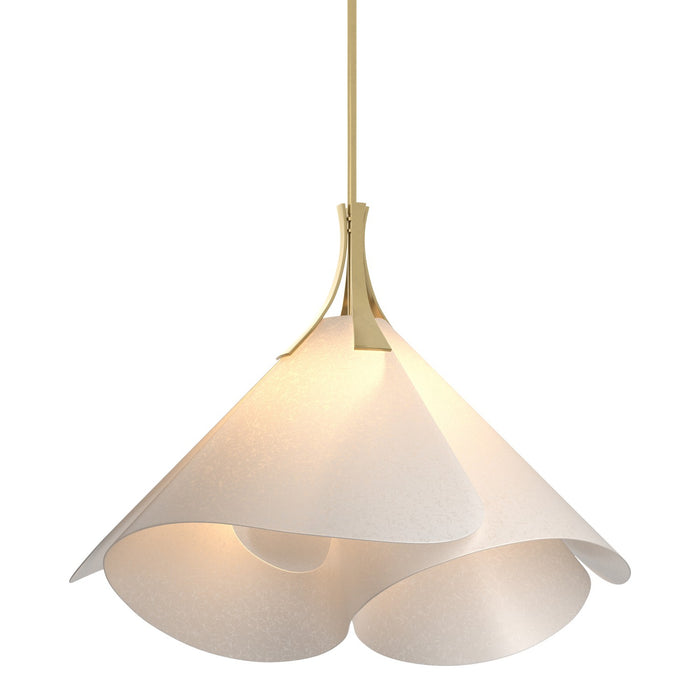 Hubbardton Forge 134503-SKT-MULT-86-SH1990 One Light Pendant, Modern Brass