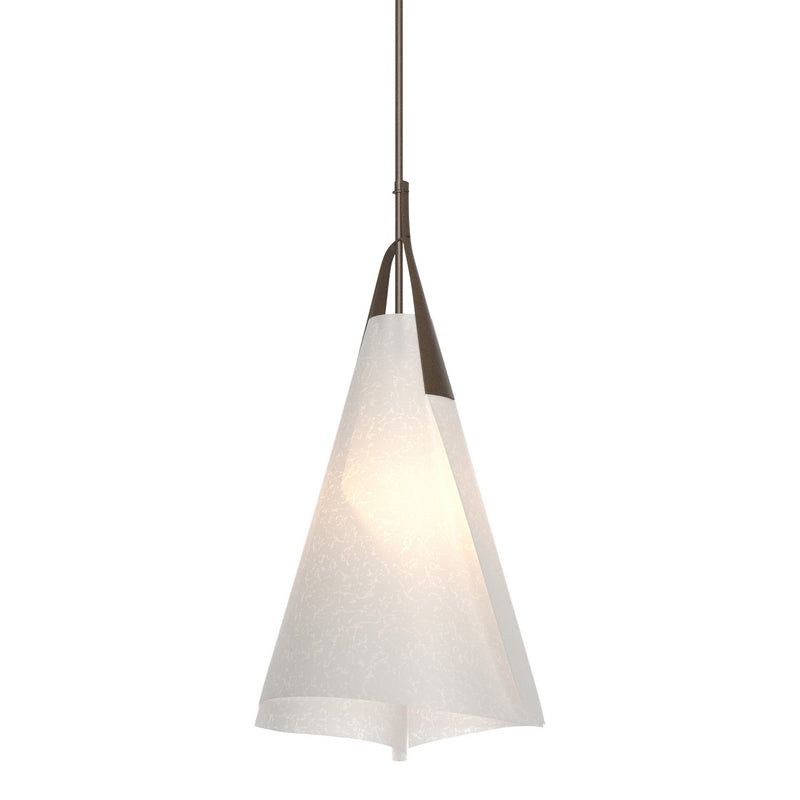 Hubbardton Forge 134505-SKT-MULT-05-SH1991 One Light Pendant, Bronze