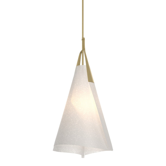 Hubbardton Forge 134505-SKT-MULT-86-SH1991 One Light Pendant, Modern Brass