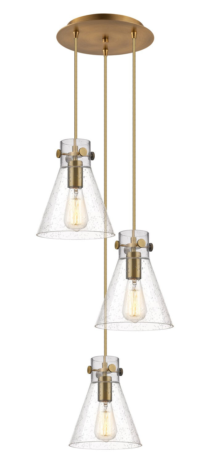 Innovations 113-410-1PS-BB-G411-8SDY Three Light Pendant, Brushed Brass