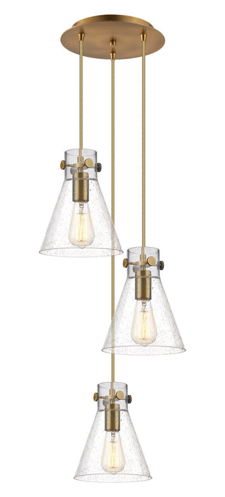 Innovations 113-410-1PS-BB-G411-8SDY Three Light Pendant, Brushed Brass