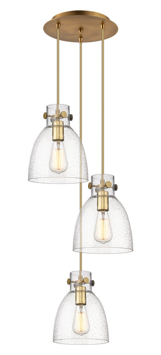 Innovations 113-410-1PS-BB-G412-8SDY Five Light Pendant, Brushed Brass
