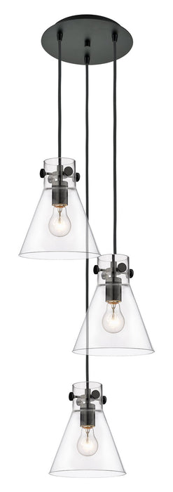Innovations 113-410-1PS-BK-G411-8CL Seven Light Pendant, Matte Black