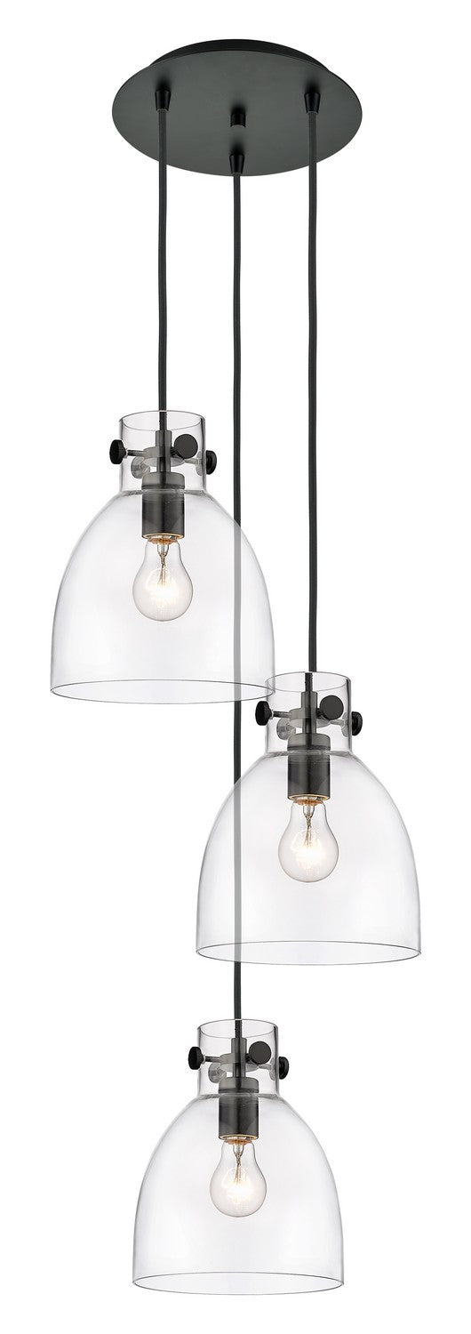Innovations 113-410-1PS-BK-G412-8CL Nine Light Pendant, Matte Black