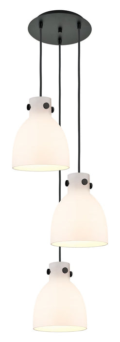 Innovations 113-410-1PS-BK-G412-8WH Nine Light Pendant, Matte Black