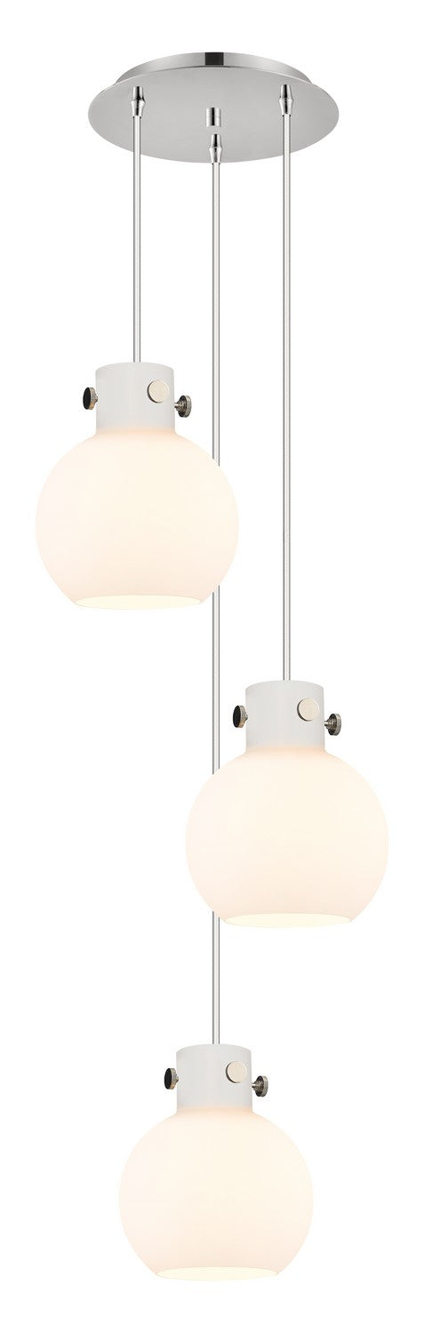 Innovations 113-410-1PS-PN-G410-8WH One Light Pendant, Polished Nickel