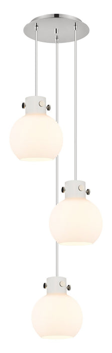 Innovations 113-410-1PS-PN-G410-8WH One Light Pendant, Polished Nickel