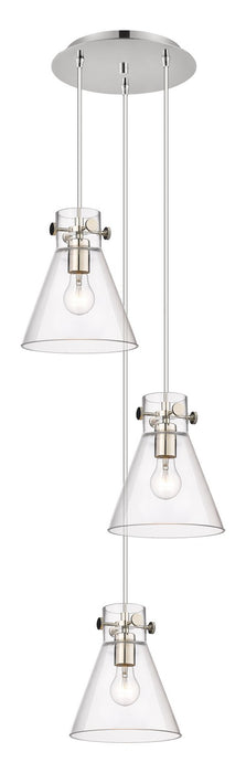 Innovations 113-410-1PS-PN-G411-8CL Four Light Pendant, Polished Nickel