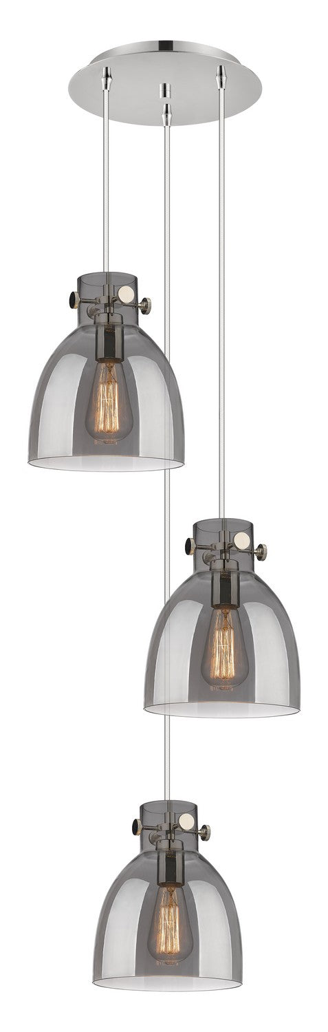 Innovations 113-410-1PS-PN-G412-8SM Three Light Pendant, Polished Nickel