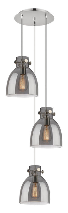 Innovations 113-410-1PS-PN-G412-8SM Three Light Pendant, Polished Nickel
