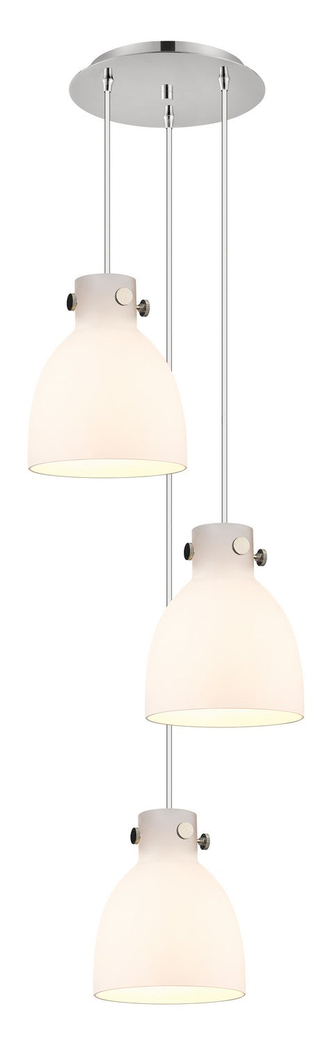 Innovations 113-410-1PS-PN-G412-8WH Six Light Pendant, Polished Nickel