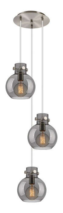 Innovations 113-410-1PS-SN-G410-8SM Five Light Pendant, Brushed Satin Nickel