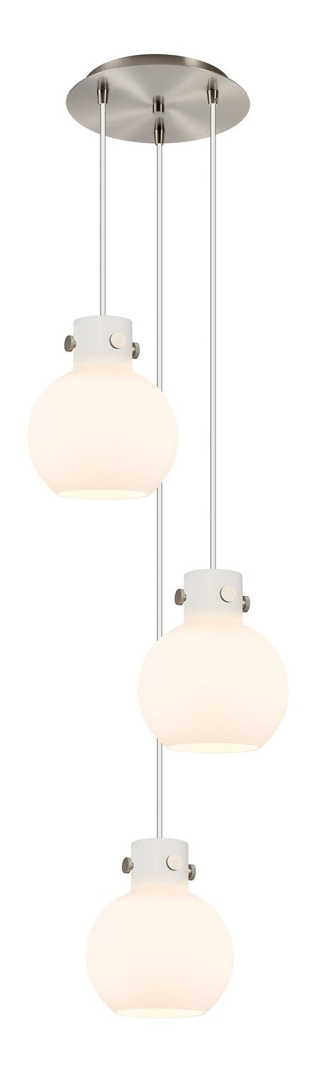 Innovations 113-410-1PS-SN-G410-8WH Eight Light Pendant, Brushed Satin Nickel