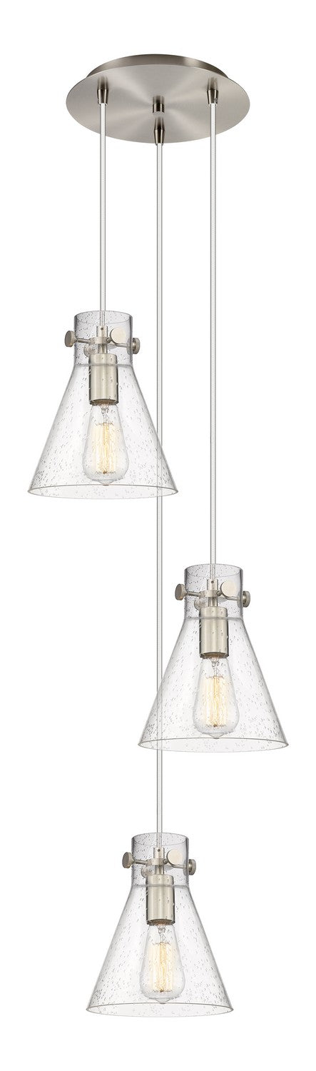 Innovations 113-410-1PS-SN-G411-8SDY Four Light Pendant, Brushed Satin Nickel