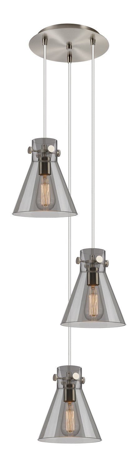 Innovations 113-410-1PS-SN-G411-8SM Eight Light Pendant, Brushed Satin Nickel