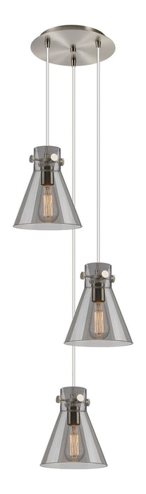 Innovations 113-410-1PS-SN-G411-8SM Eight Light Pendant, Brushed Satin Nickel