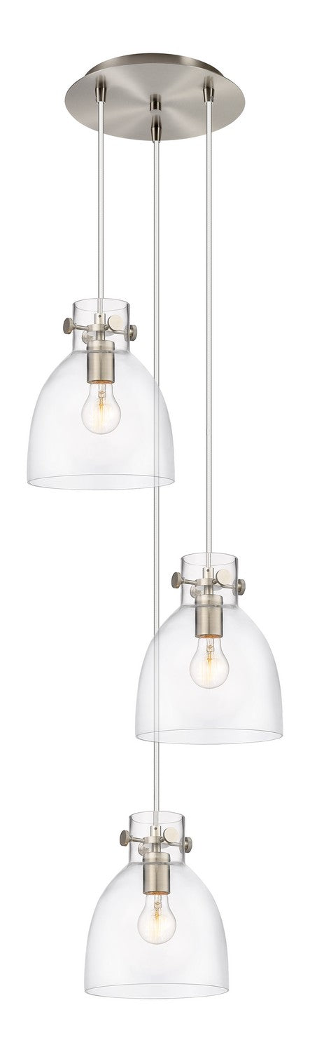 Innovations 113-410-1PS-SN-G412-8CL Four Light Pendant, Brushed Satin Nickel