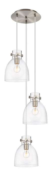 Innovations 113-410-1PS-SN-G412-8CL Four Light Pendant, Brushed Satin Nickel