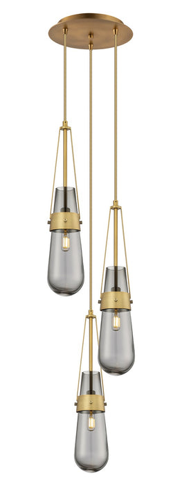 Innovations 113-452-1P-BB-G452-4SM LED Pendant, Brushed Brass