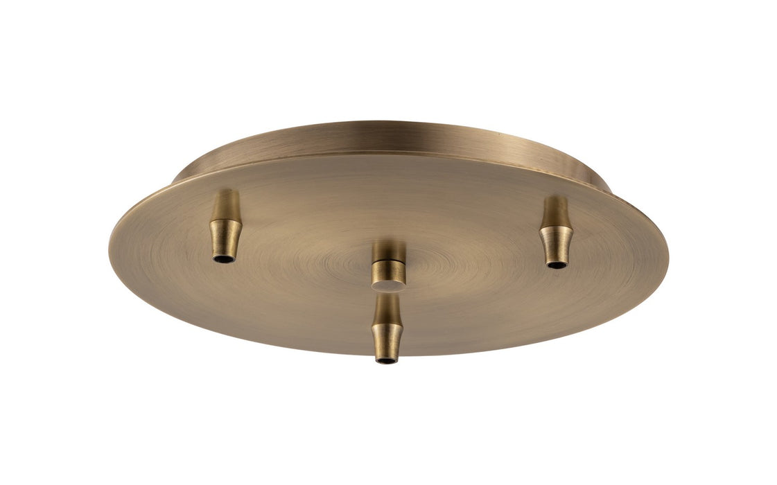 Innovations 113-AB Three Light Multi Port Canopy, Antique Brass