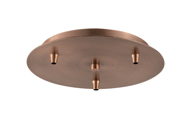 Innovations 113-AC Three Light Multi Port Canopy, Antique Copper