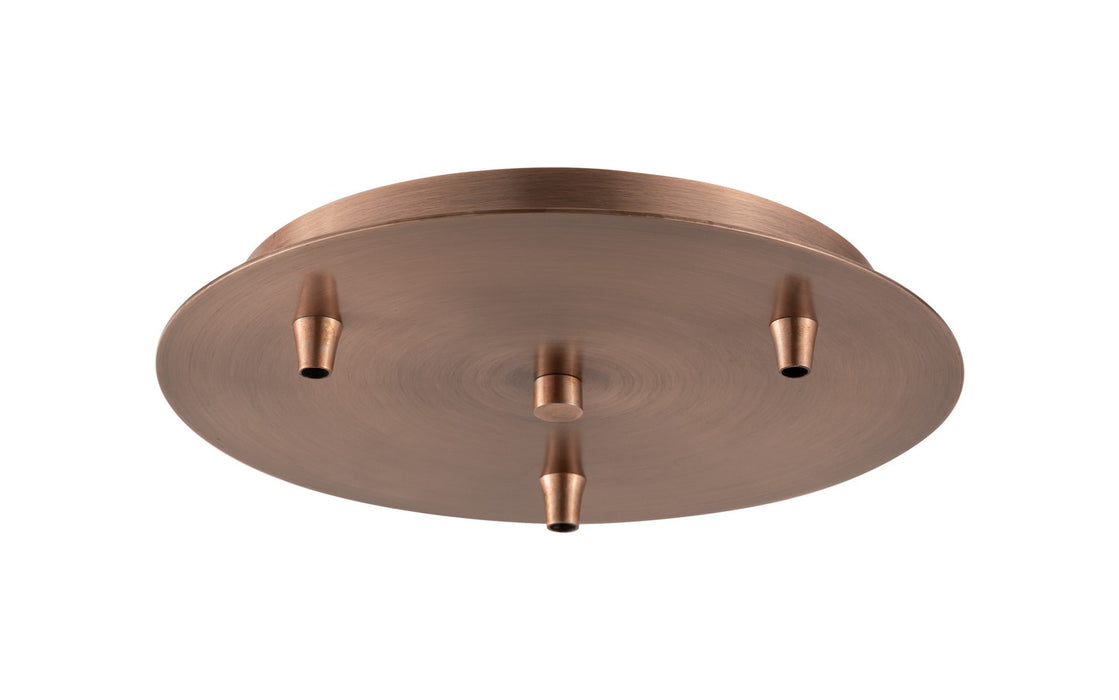 Innovations 113-AC Three Light Multi Port Canopy, Antique Copper