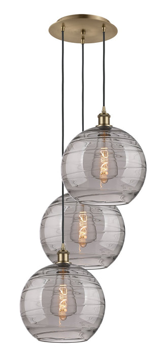 Innovations 113B-3P-AB-G1213-12SM Three Light Pendant, Antique Brass