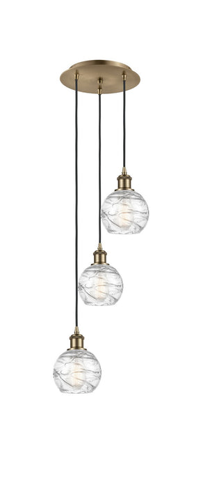 Innovations 113B-3P-AB-G1213-6 Three Light Pendant, Antique Brass