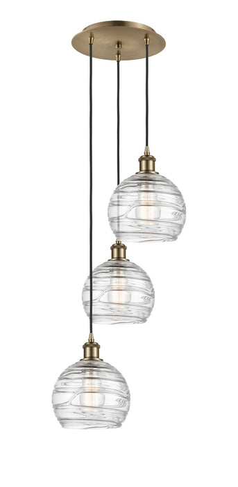 Innovations 113B-3P-AB-G1213-8 Three Light Pendant, Antique Brass