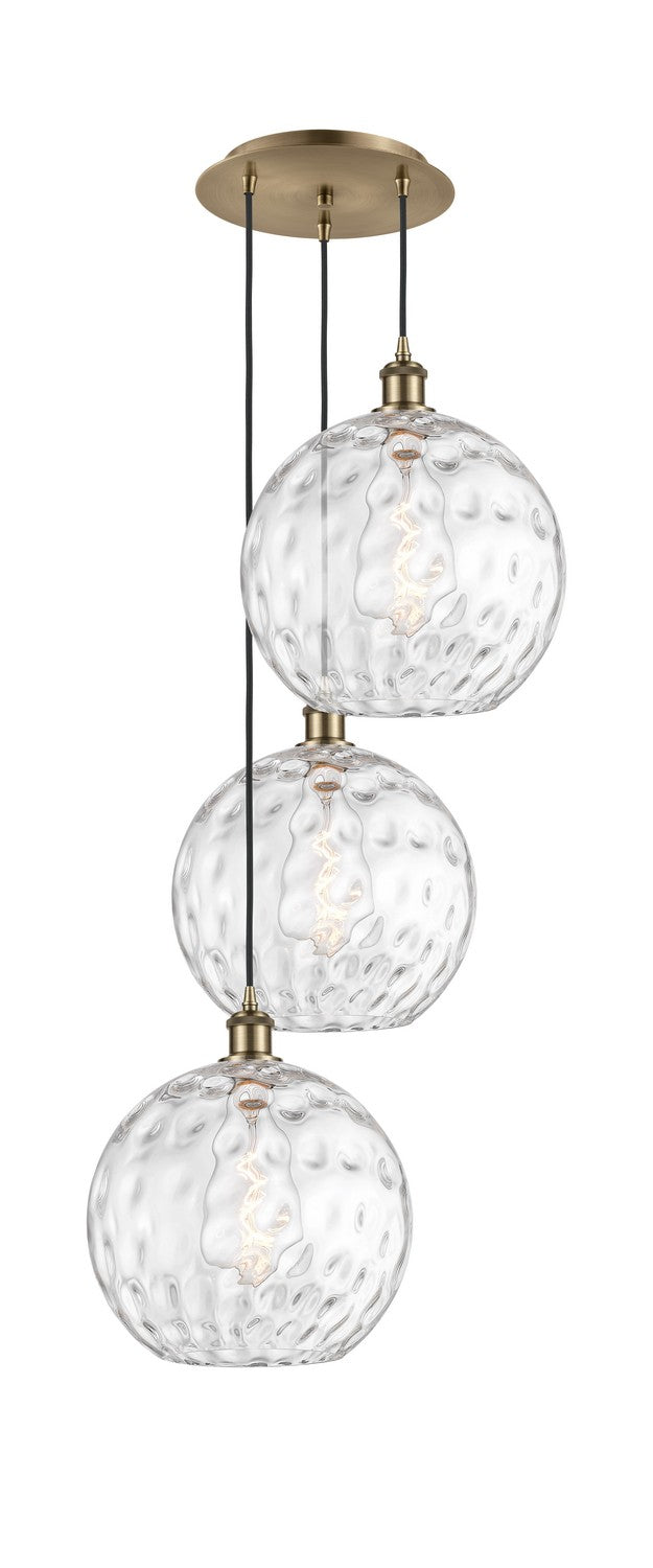 Innovations 113B-3P-AB-G1215-12 Three Light Pendant, Antique Brass