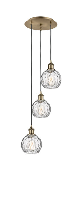 Innovations 113B-3P-AB-G1215-6 Three Light Pendant, Antique Brass