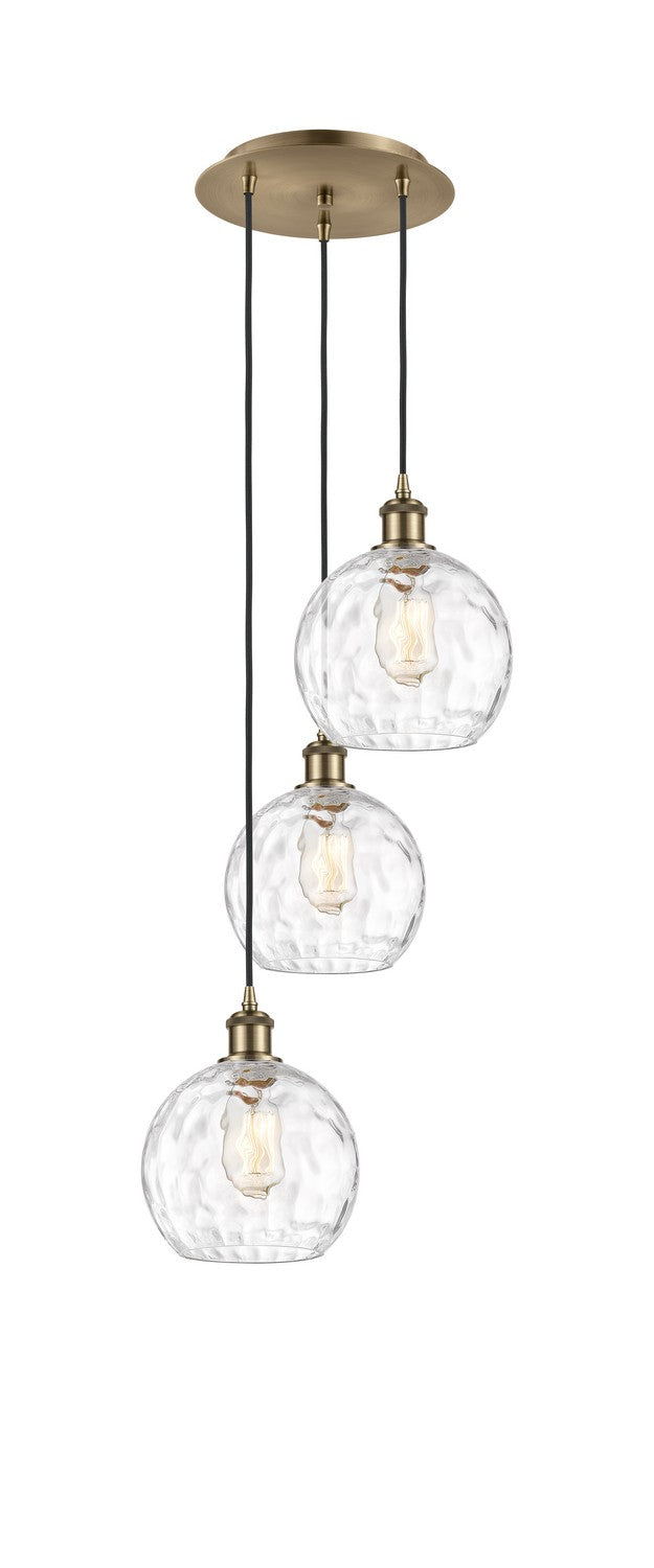 Innovations 113B-3P-AB-G1215-8 Three Light Pendant, Antique Brass