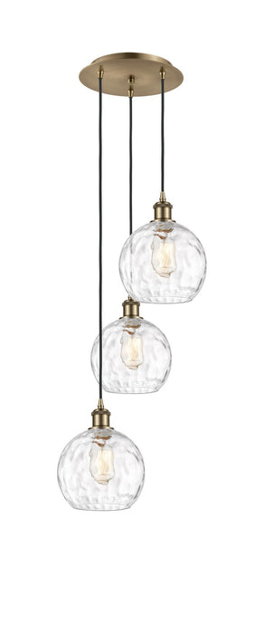 Innovations 113B-3P-AB-G1215-8 Three Light Pendant, Antique Brass