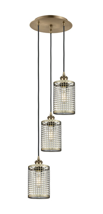 Innovations 113B-3P-AB-M18-AB LED Pendant, Antique Brass