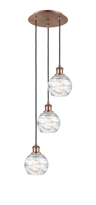 Innovations 113B-3P-AC-G1213-6 Three Light Pendant, Antique Copper