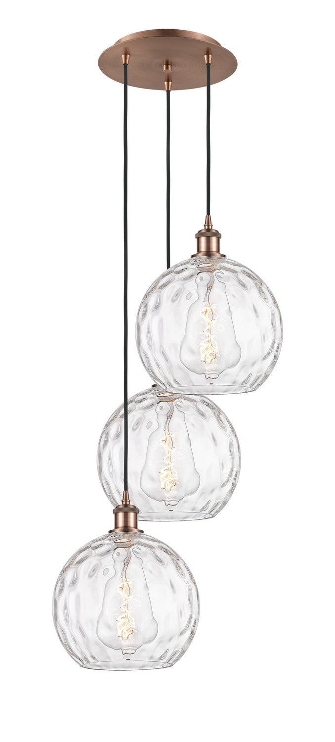 Innovations 113B-3P-AC-G1215-10 Three Light Pendant, Antique Copper