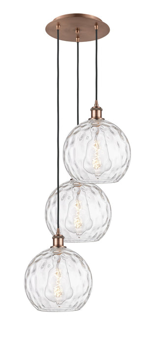 Innovations 113B-3P-AC-G1215-10 Three Light Pendant, Antique Copper