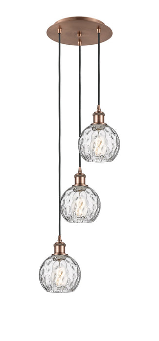 Innovations 113B-3P-AC-G1215-6 Three Light Pendant, Antique Copper